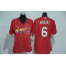 Women's St. Louis Cardinals #6 Stan Musial Majestic Red Cool Base Player Jersey