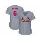 Women's St.Louis Cardinals #6 Stan Musial Grey Road Stitched MLB Jersey