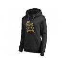 Women's St.Louis Cardinals Gold Collection Pullover Hoodie Black