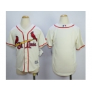 MLB Youth Cardinals Blank Cream Cool Base Stitched Baseball Jerseys