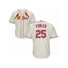 Youth Majestic St. Louis Cardinals #25 Dexter Fowler Replica Cream Alternate Cool Base MLB Jersey