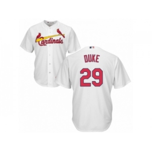 Youth Majestic St. Louis Cardinals #29 Zach Duke Authentic White Home Cool Base MLB Jersey