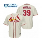 Youth Majestic St. Louis Cardinals #39 Miles Mikolas Authentic Cream Alternate Cool Base MLB Jersey