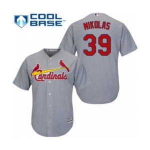 Youth Majestic St. Louis Cardinals #39 Miles Mikolas Authentic Grey Road Cool Base MLB Jersey