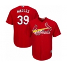 Youth Majestic St. Louis Cardinals #39 Miles Mikolas Authentic Red Alternate Cool Base MLB Jersey