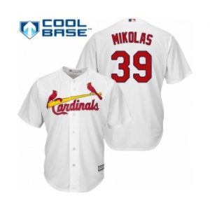 Youth Majestic St. Louis Cardinals #39 Miles Mikolas Authentic White Home Cool Base MLB Jersey