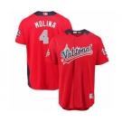 Youth Majestic St. Louis Cardinals #4 Yadier Molina Game Red National League 2018 MLB All-Star MLB Jersey