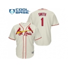 Youth St.Louis Cardinals #1 Ozzie Smith Cream Cool Base Stitched MLB Jersey