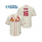 Youth St.Louis Cardinals #16 Kolten Wong Cream Cool Base Stitched MLB Jersey