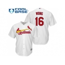 Youth St.Louis Cardinals #16 Kolten Wong White Cool Base Stitched MLB Jersey