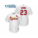 Youth St.Louis Cardinals #23 Marcell Ozuna White Cool Base Stitched MLB Jersey