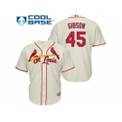 Youth St.Louis Cardinals #45 Bob Gibson Cream Cool Base Stitched MLB Jersey