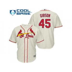 Youth St.Louis Cardinals #45 Bob Gibson Cream Cool Base Stitched MLB Jersey