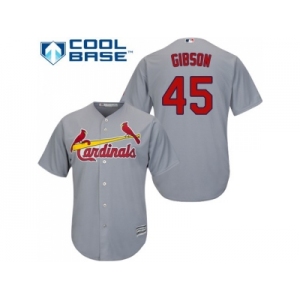 Youth St.Louis Cardinals #45 Bob Gibson Grey Cool Base Stitched MLB Jersey