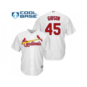 Youth St.Louis Cardinals #45 Bob Gibson White Cool Base Stitched MLB Jersey