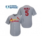 Youth St.Louis Cardinals #5 Albert Pujols Grey Cool Base Stitched MLB Jersey