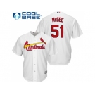 Youth St.Louis Cardinals #51 Willie McGee White Cool Base Stitched MLB Jersey