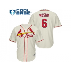 Youth St.Louis Cardinals #6 Stan Musial Cream Cool Base Stitched MLB Jersey