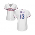 Women's Majestic Texas Rangers #13 Joey Gallo Replica White Home Cool Base MLB Jersey