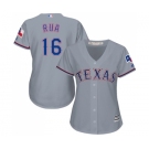 Women's Majestic Texas Rangers #16 Ryan Rua Replica Grey Road Cool Base MLB Jersey