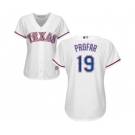 Women's Majestic Texas Rangers #19 Jurickson Profar Replica White Home Cool Base MLB Jersey