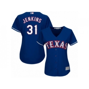 Women's Majestic Texas Rangers #31 Ferguson Jenkins Authentic Royal Blue Alternate 2 Cool Base MLB Jersey