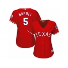 Women's Majestic Texas Rangers #5 Mike Napoli Authentic Red Alternate Cool Base MLB Jersey