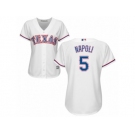 Women's Majestic Texas Rangers #5 Mike Napoli Authentic White Home Cool Base MLB Jersey