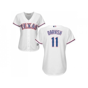 Women's Texas Rangers #11 Yu Darvish White Fashion Stitched MLB Jersey