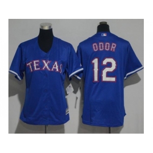 Women's Texas Rangers #12 Rougned Odor Blue Alternate Stitched MLB Jersey