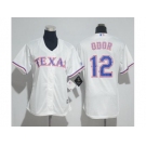 Women's Texas Rangers #12 Rougned Odor White Home Stitched MLB Jersey