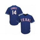 Youth Majestic Texas Rangers #14 Carlos Gomez Authentic Royal Blue Alternate 2 Cool Base MLB Jersey