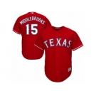 Youth Majestic Texas Rangers #15 Will Middlebrooks Replica Red Alternate Cool Base MLB Jersey