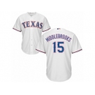 Youth Majestic Texas Rangers #15 Will Middlebrooks Replica White Home Cool Base MLB Jersey