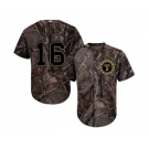 Youth Majestic Texas Rangers #16 Ryan Rua Authentic Camo Realtree Collection Flex Base MLB Jersey