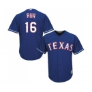 Youth Majestic Texas Rangers #16 Ryan Rua Replica Royal Blue Alternate 2 Cool Base MLB Jersey