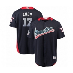 Youth Majestic Texas Rangers #17 Shin-Soo Choo Game Navy Blue American League 2018 MLB All-Star MLB Jersey