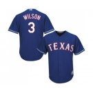 Youth Majestic Texas Rangers #3 Russell Wilson Replica Royal Blue Alternate 2 Cool Base MLB Jersey