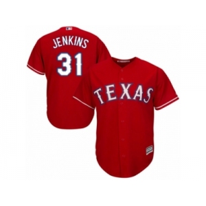 Youth Majestic Texas Rangers #31 Ferguson Jenkins Authentic Red Alternate Cool Base MLB Jersey