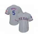 Youth Majestic Texas Rangers #5 Mike Napoli Replica Grey Road Cool Base MLB Jersey