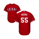 Youth Majestic Texas Rangers #55 Matt Moore Authentic Red Alternate Cool Base MLB Jersey