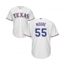 Youth Majestic Texas Rangers #55 Matt Moore Replica White Home Cool Base MLB Jersey