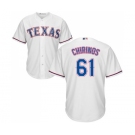 Youth Majestic Texas Rangers #61 Robinson Chirinos Authentic White Home Cool Base MLB Jersey