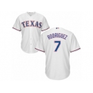 Youth Majestic Texas Rangers #7 Ivan Rodriguez Authentic White Home Cool Base MLB Jersey