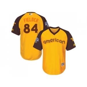 Youth Majestic Texas Rangers #84 Prince Fielder Authentic 2016 All-Star American League BP Cool Base MLB Jersey