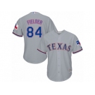 Youth Majestic Texas Rangers #84 Prince Fielder Replica Grey Road Cool Base MLB Jersey