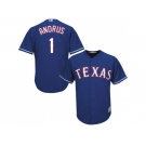 Youth Texas Rangers #1 Elvis Andrus Blue Cool Base Stitched MLB Jersey