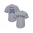 Youth Texas Rangers #35 Cole Hamels Grey Cool Base Stitched MLB Jersey