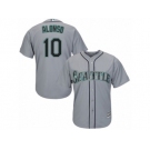 Youth Majestic Seattle Mariners #10 Yonder Alonso Authentic Grey Road Cool Base MLB Jersey