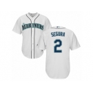 Youth Majestic Seattle Mariners #2 Jean Segura Replica White Home Cool Base MLB Jersey